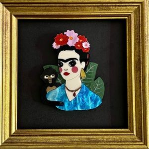RARE Frida and Monkey brooch - from sample sale